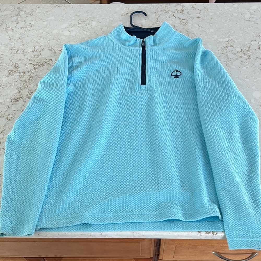 Pins & Aces Aqua Textured Pullover